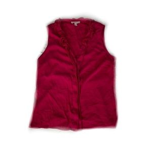BANANA REPUBLIC Silk Blouse, size 14, berry pink